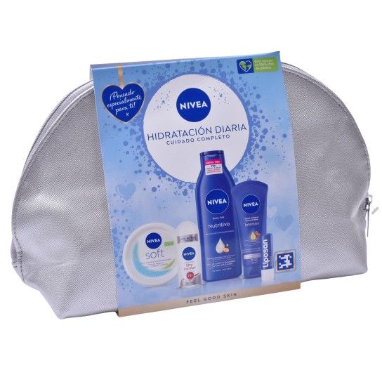 SET NIVEA CUIDADO COMPLETO 5PCS+BOLSA