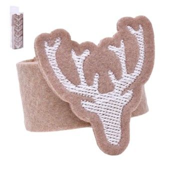 PORTA GUARDANAPOS NATAL PELUCHE C/RENNA 6U