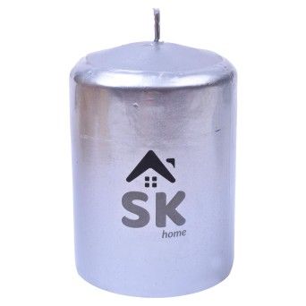 VELA PILLAR 7X10CM PRATA CX36