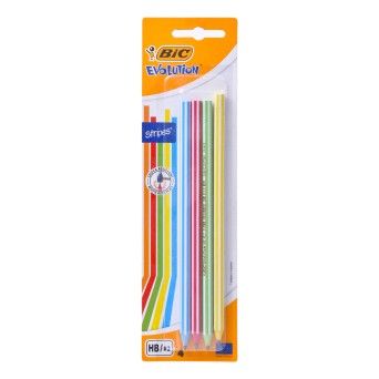 LAPIS BIC STRIPES PACK 4)