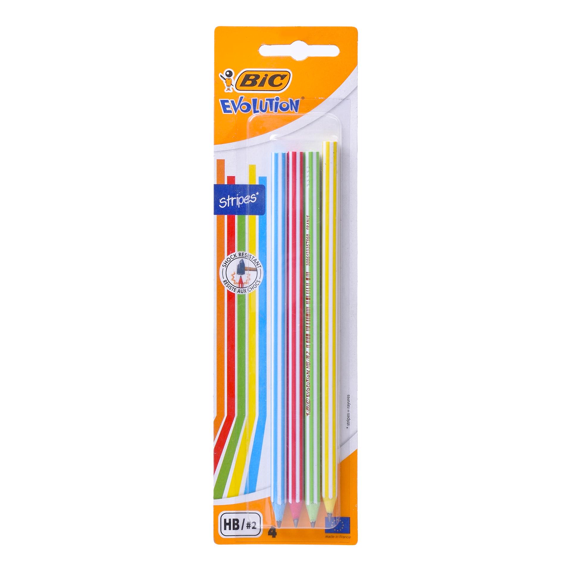 LAPIS BIC STRIPES PACK 4) LAPIS BIC STRIPES PACK 4)