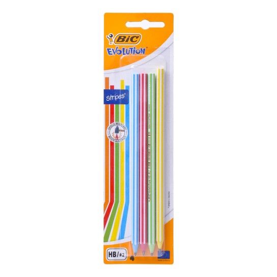 LAPIS BIC STRIPES PACK 4)