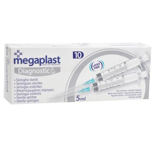 MEGAPLAST SERINGA 5ML163945DESCARTAVEL 10UN