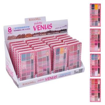 PALETA SOMBRAS VENUS 8 CORES 33990 24UN