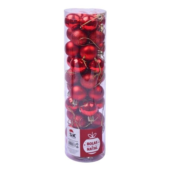BOLA NATAL 40PC 3CM VRM 2978-000-03C CX80