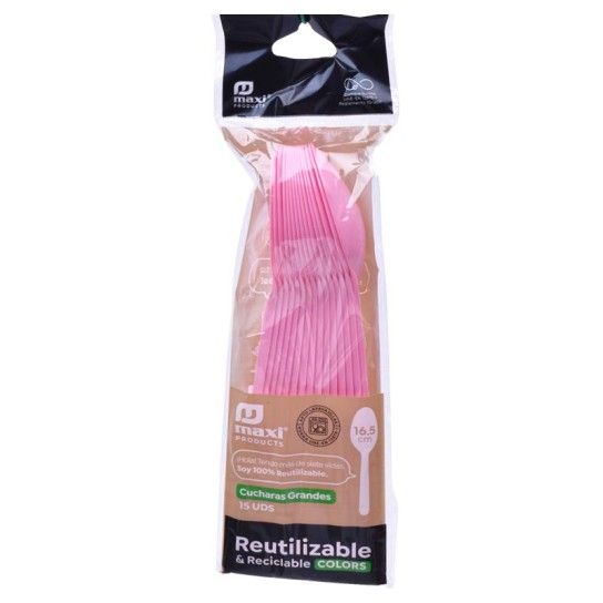 COLHER REUT ROSA 16.5CM 15U 1340R