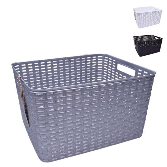 CESTO PLASTICO RATTAN N 6 28,5L 12360