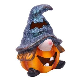 GNOMO HALOWEEN C/CHAPEU E LUZES