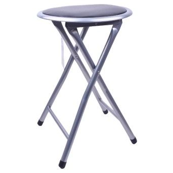 BANCO ACOLCHOADO PLEGABLE NEGRO