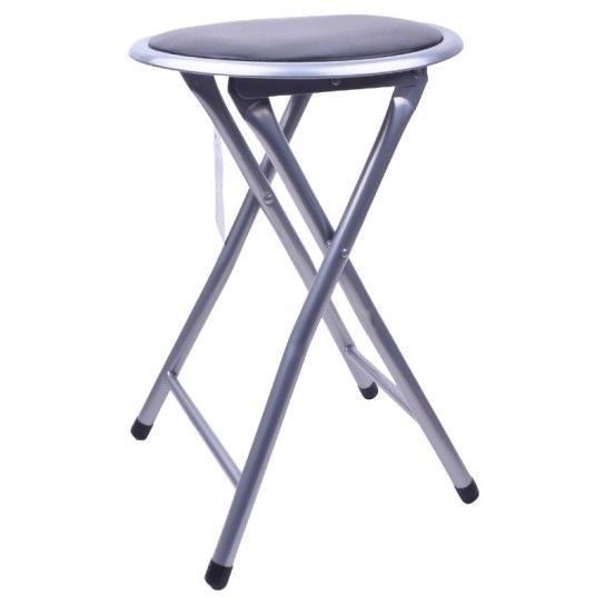BANCO ACOLCHOADO PLEGABLE NEGRO