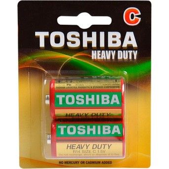PILHAS TOSHIBA H. DUTY R14 C 2UNI