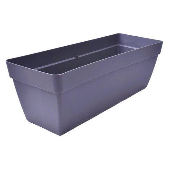 FLOREIRA RETANGULAR 50CM CINZA  BLUMAX CX10