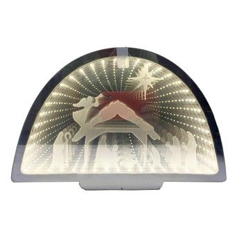 CENARIO DE NATAL 3D 30CM BRANCO 21007A