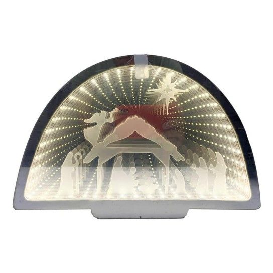 CENARIO DE NATAL 3D 30CM BRANCO 21007A