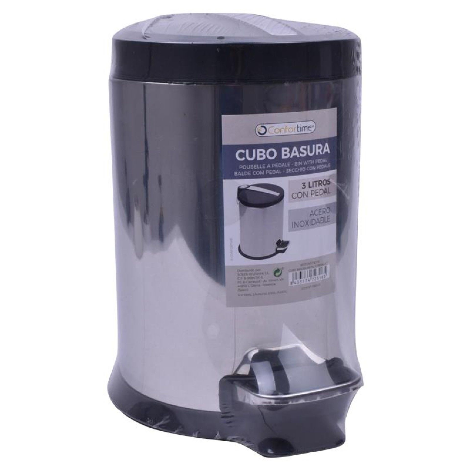 BALDE C/ PEDAL INOX 3L CONFORTIME BALDE C/ PEDAL INOX 3L CONFORTIME