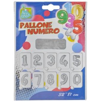 BALAO NUMERO 7 PRATA C/ 81 CM