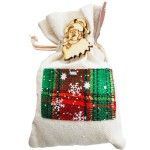 SACO NATAL C/ FIG. PAI NATAL 13X8CM