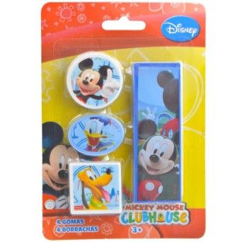 CONJ. 4 BORRACHA MICKEY AS5065