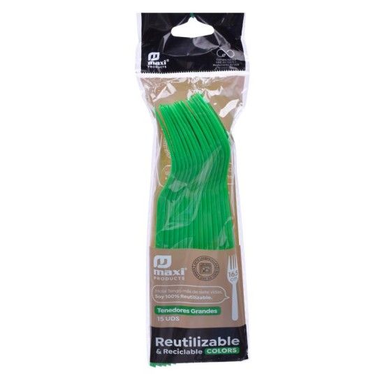 GARFO DESC REUT VERDE 16.5CM 15UN 1358R