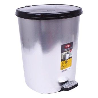BALDE PLAST METALIZ C/ PEDAL 10L D003 CX8
