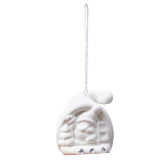 PENDURANTE PAI NATAL PORCELANA