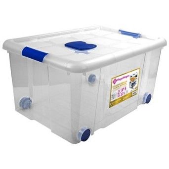 CAIXA PLASTICO N 5 C/RODAS 57L REF. 18928