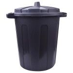 BALDE LIXO PRETO DE 100L COM TAMPA BALDE LIXO PRETO DE 100L COM TAMPA