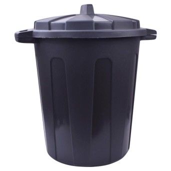 BALDE LIXO PRETO DE 100L COM TAMPA