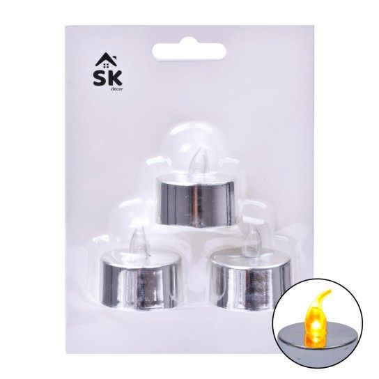 VELA LED PRATA 3UN 2402-303-03C CX144 VELA LED PRATA 3UN 2402-303-03C CX144