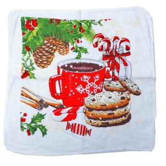 TOALHA NATAL FELPO 30CM AC-10529