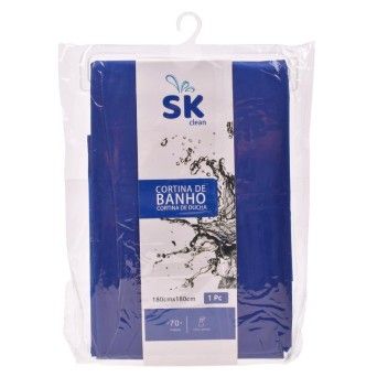 CORTINA WC 1.8X1.8M PVC AZUL 1589-112-D CX60
