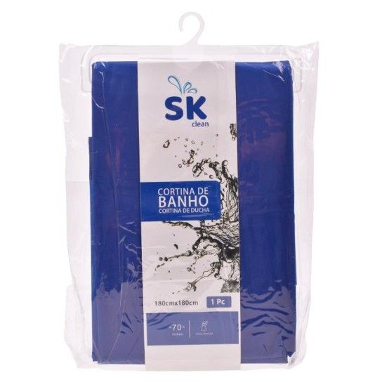 CORTINA WC 1.8X1.8M PVC AZUL 1589-112-D CX60