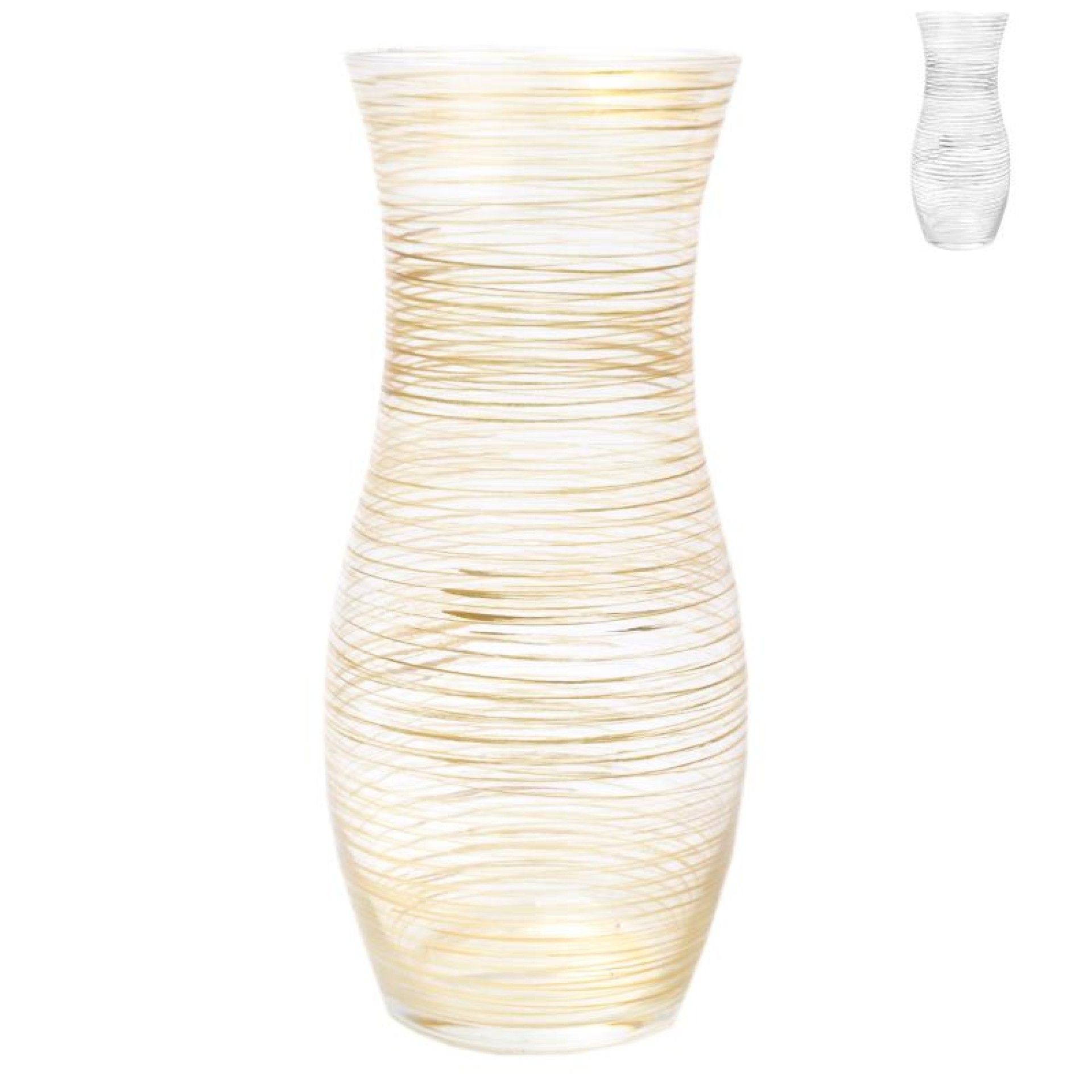 JARRA VIDRO OURO/PRATA 37CM JARRA VIDRO OURO/PRATA 37CM