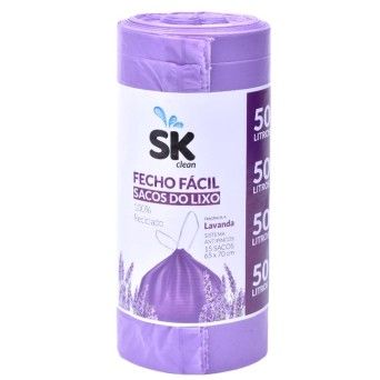 SACO LIXO 50L LAVANDA 15UN