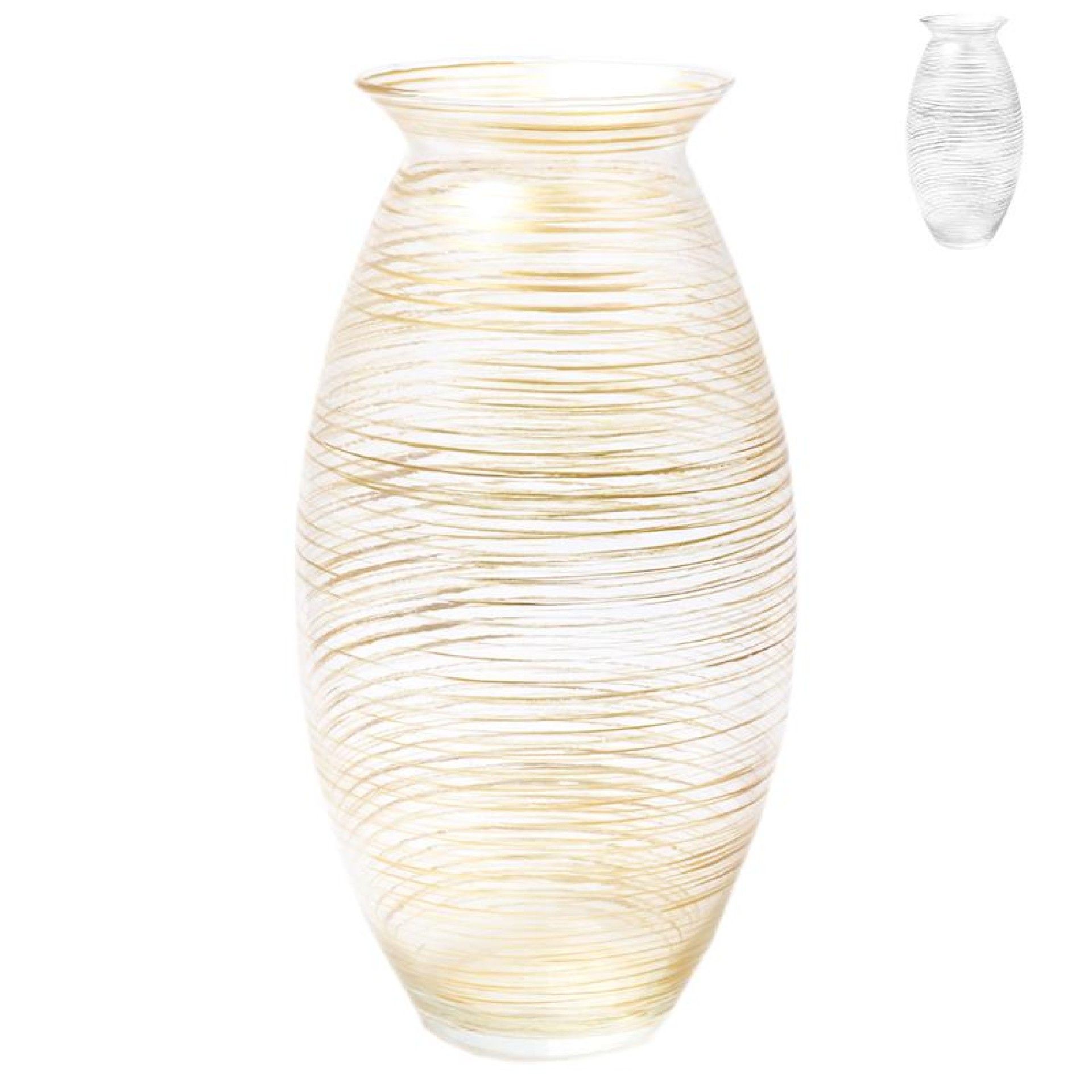 JARRA VIDRO OURO/PRATA 37CM JARRA VIDRO OURO/PRATA 37CM