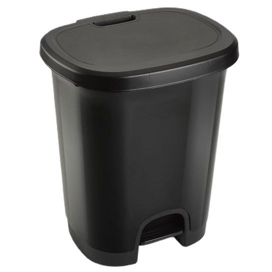 BALDE PLASTICO C/PEDAL 27L CINZA 1206122