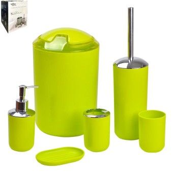 CONJ. BANHO 6 PCS VERDE 1724-201-04