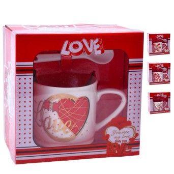 SET CANECA E COLHER 8,2X6,8 2645-108-05 CX96