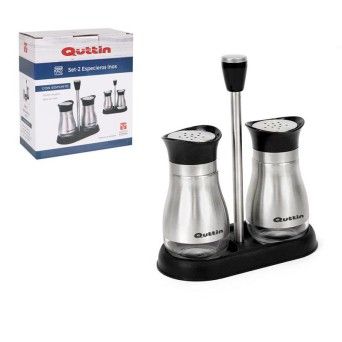 CONJ. SALEIRO+PIMENTEIRO INOX C/SUPORTE