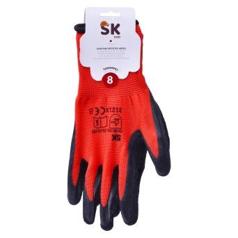 LUVA NYLON VERM TAM 8 0303-14 CX240