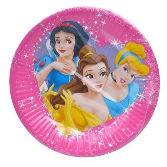 PRATOS PAPEL CONJ. 8 PRINCESAS