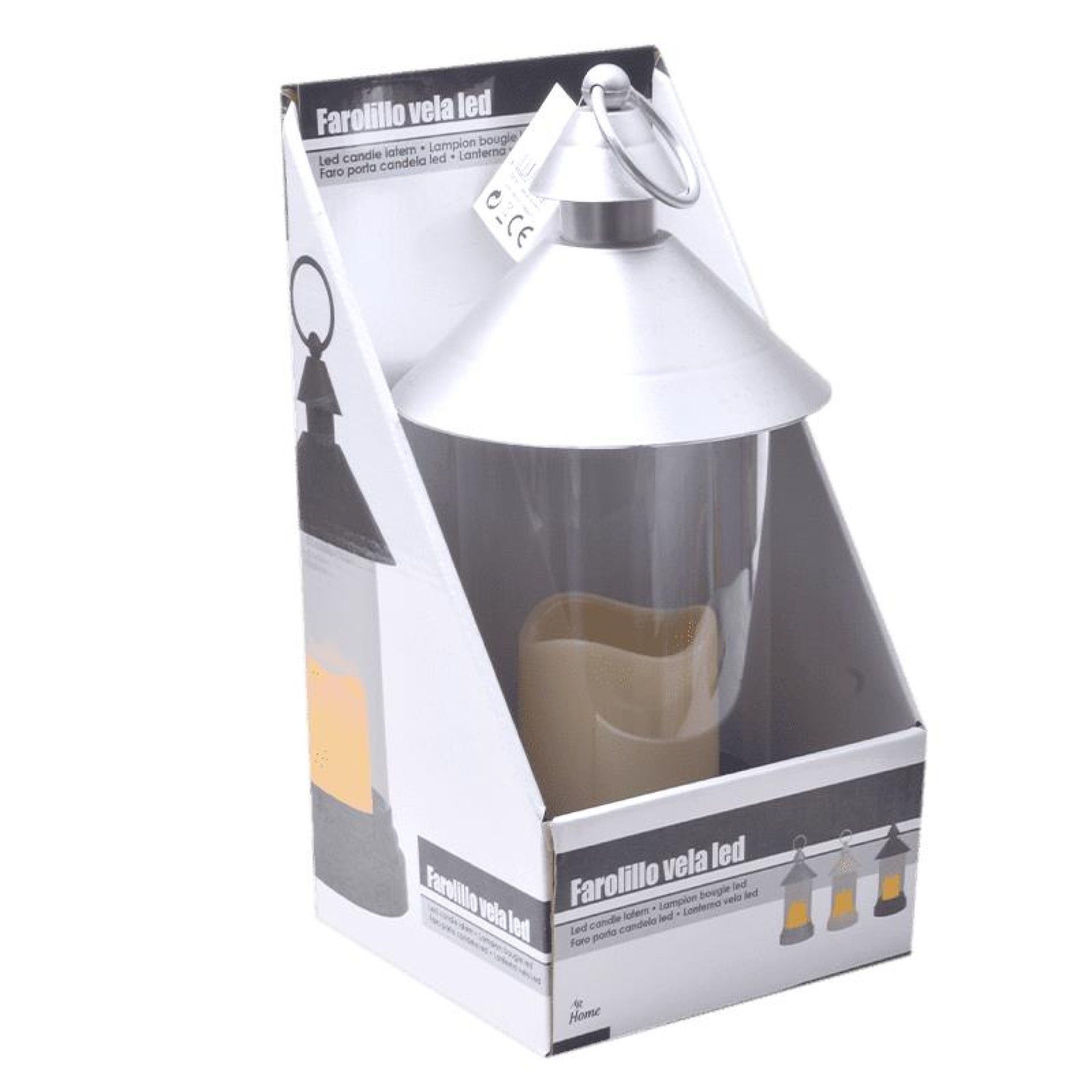 LANTERNA VELA LED PEQ. RED. PRATA 52791 LANTERNA VELA LED PEQ. RED. PRATA 52791