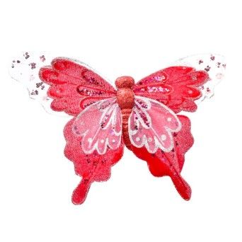 PENDURANTES BORBOLETA VRM 30CM C/GRAMPO