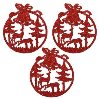 DECORAAO NATAL BOLA 11.5X10.5CM
