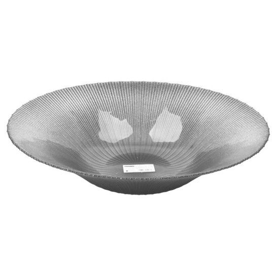 TA�A VIDRO 40CM PRATA C/GLITER