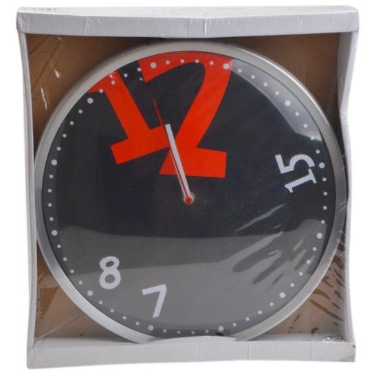 RELOGIO PAREDE ALUM. 33CM 1445-101 Q6) 5%