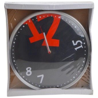 RELOGIO PAREDE ALUM. 33CM 1445-101 Q6) 5%