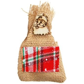 SACO NATAL C/ FIG. PAI NATAL 13X8CM