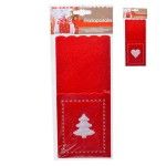 PORTA TALHERES NATAL FELTRO VERM/BRC