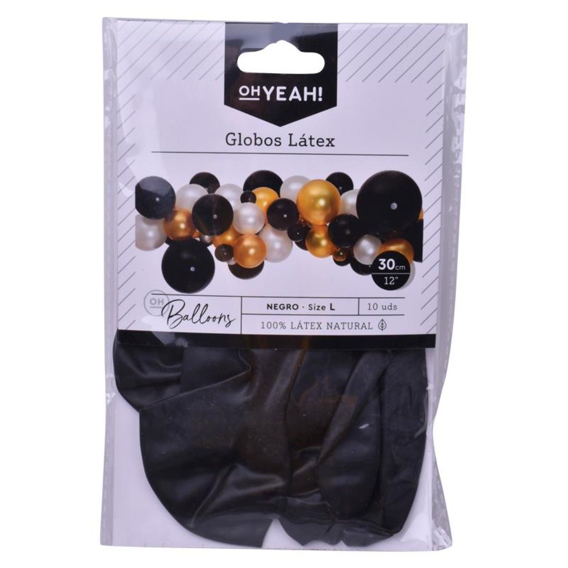 BALAO LATEX PRETO 30CM CX20